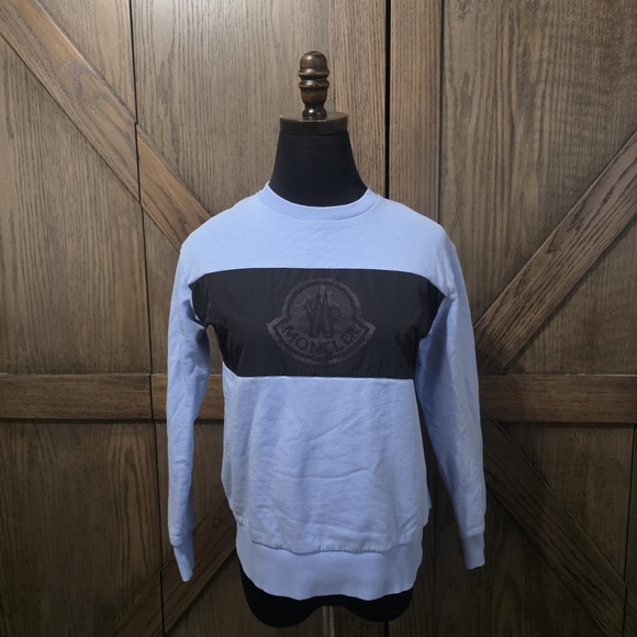 Moncler Tops - Moncler Light Blue Sweatshirt